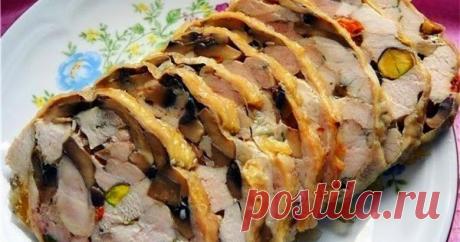 Вкусные рецепты: Куриный рулет «Праздничный»