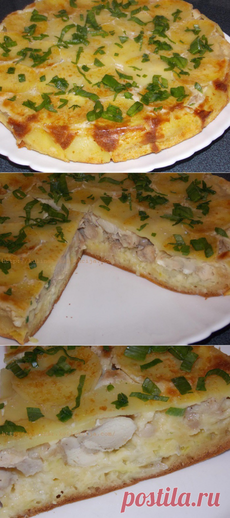 Заливной пирог с курицей и картошкой - это нереально вкусно - нежно, сочно, ароматно