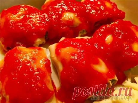 Роллы с творогом и шпинатом. Вкусно!