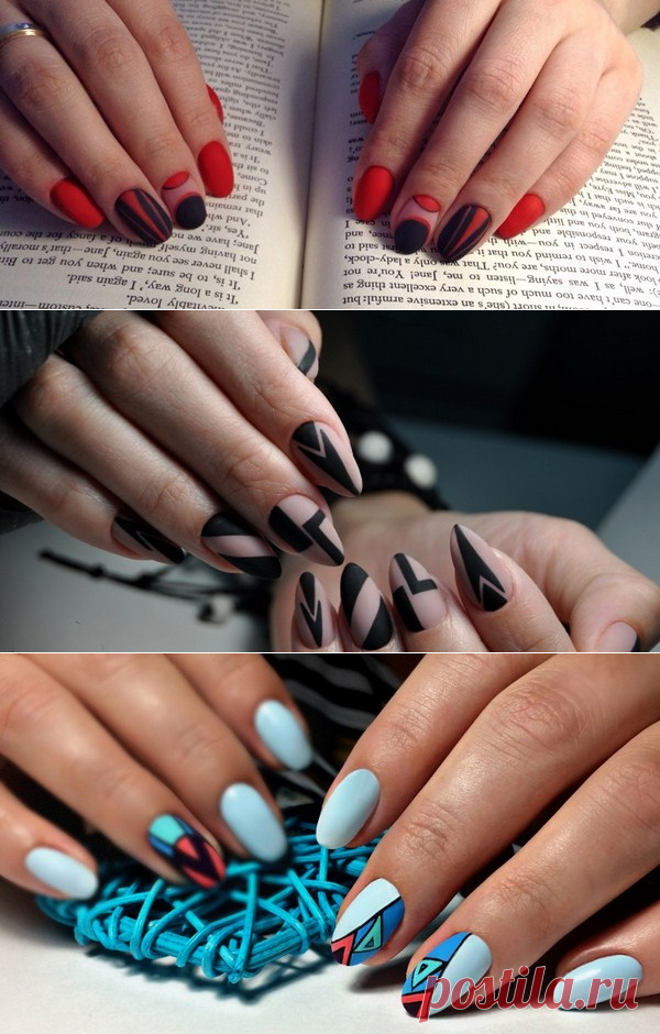Модный маникюр «геометрия» 2018-2019 года: 70+ фото геометрического дизайна ногтей, новинки