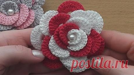 Crochet Flower Rose VERY EASY Tutorial