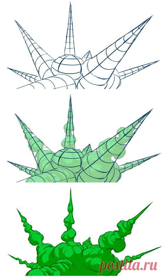 Рисуем взрыв. Пошагово.