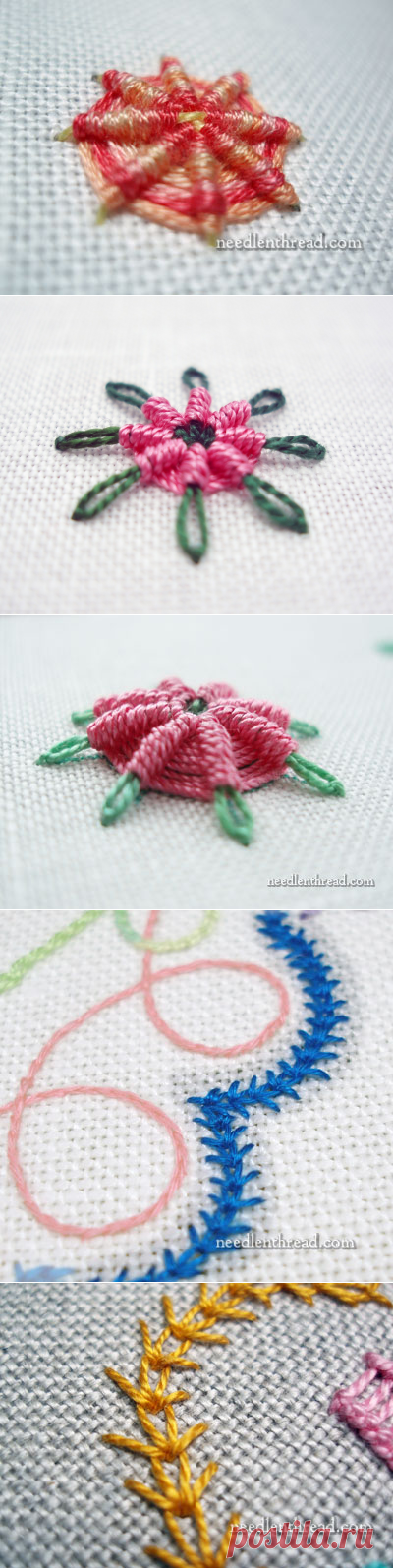 Декоративные вышивальные стежки