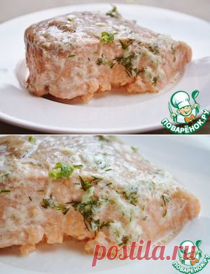 Семга под чесночным соусом в мультиварке - кулинарный рецепт