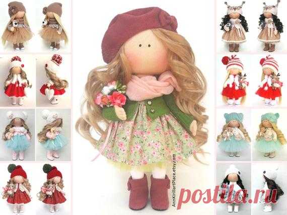 Rag Doll Handmade Tilda Cloth Doll Doll Gift For Girl | Etsy Hello, dear visitors!  This is handmade cloth doll created by Master Irina E (Kiev, Ukraine).  All dolls stated on the photo are mady by artist Irina E. You can find them in our shop searching by artist name: https://www.etsy.com/shop/AnnKirillartPlace?search_query=irina+e  Doll is 31 cm (12.2 inch)