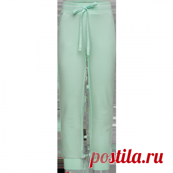 Трикотажные брюки для девочки, цвет аквамарин