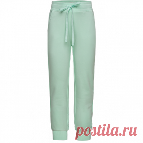 Трикотажные брюки для девочки, цвет аквамарин