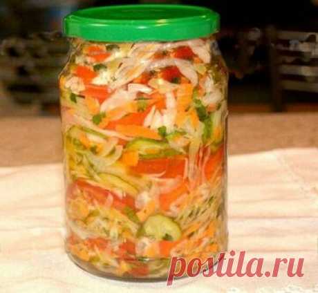 Салат из кабачков и капусты на зиму