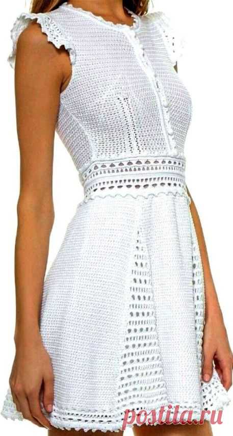 Vestidos Curtos de Crochê -Inspiração – Meu Mundo de Crochê