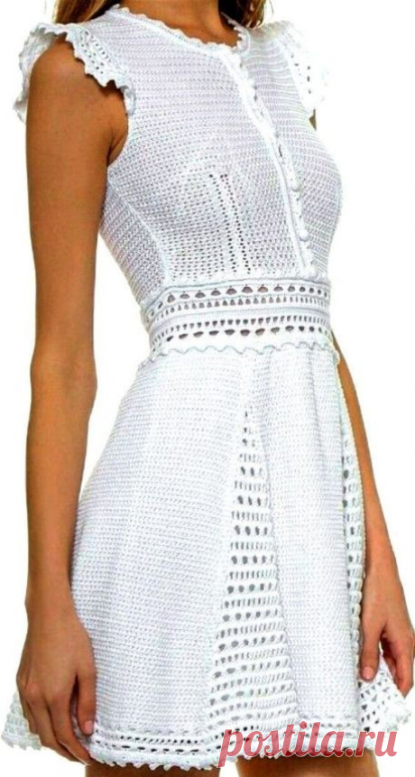 Vestidos Curtos de Crochê -Inspiração – Meu Mundo de Crochê