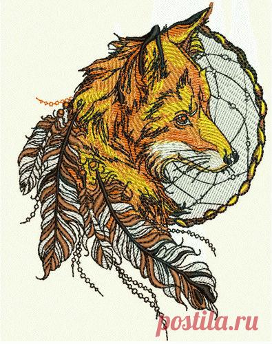 Fox and dreamcatcher 4 embroidery design Sizes: 103 × 139 mm, 110 × 149 mm, 118 × 160 mm, 125 × 169 mm, 132 × 179 mm, 139 × 189 mm. Formats: Bernina(art, exp), Brother(pec, pes, phc), Janome(jef, jef+), Melco(exp), Husqvarna/PFAFF(vip, vp3),  Tajima/Barudan(dst, dsb), Husqvarna(hus, shv), Singer(xxx).
