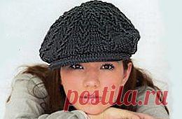 Вязаная кепка крючком.