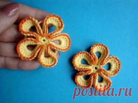Вязаный крючком цветок  Урок 29 Сrochet flower pattern