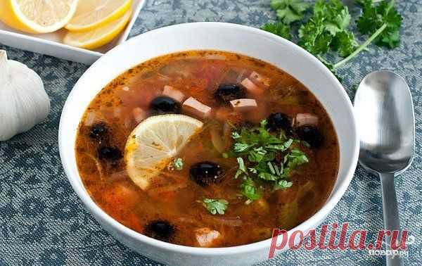 Cолянка по-домашнему с колбасой - пошаговый кулинарный рецепт на Повар.ру