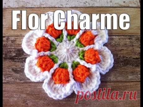 FLOR CHARME em Crochê por Neila Dalla Costa