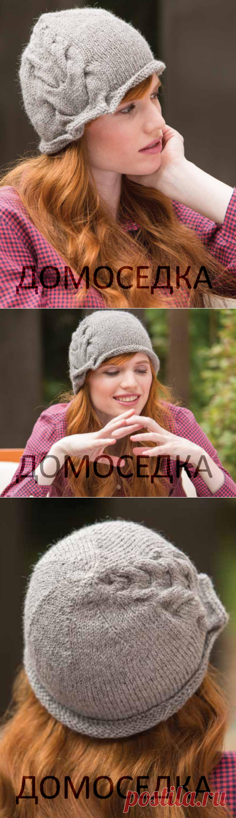 Вязаная спицами шляпка | ДОМОСЕДКА