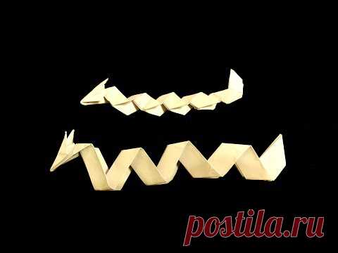 Змейка из бумаги - поделка для детей