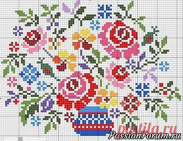 Украшаем настольную лампу цветочной вышивкой - запись пользователя vikanika (Виктория) в сообществе Вышивка в категории Схемы вышивки крестом, вышивка крестиком