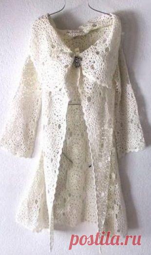 Кардиган из круглых мотивов