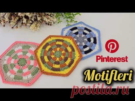 Я увидела это на Pinterest и сразу же связала | как связать мозаичный шестиугольник крючком