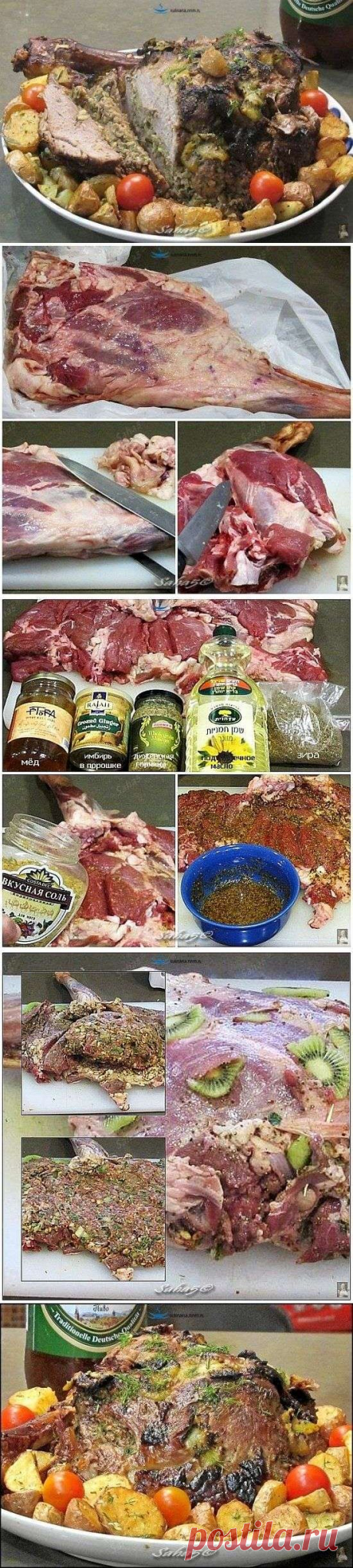 Баранья нога фаршированная