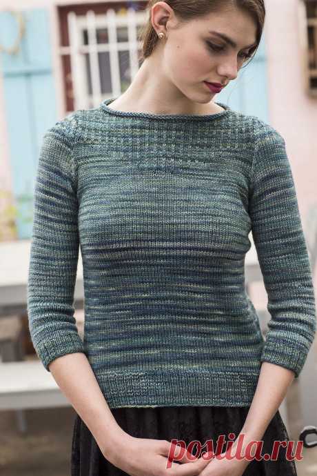Вязание пуловера Modest, Interweave Knits зима 2015