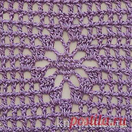 Планета Вязания | Ажурный ромб на филейной сетке. Схема вязания узора крючком.