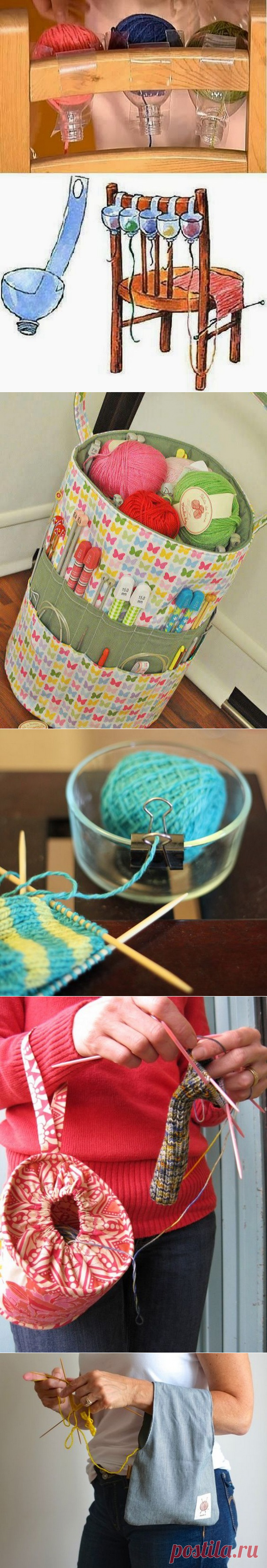 Маленькие хитрости для хранения крючков и спиц