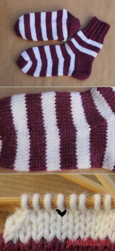 для тех, кто вяжет - Краткая инструкция по вязанию простых носков