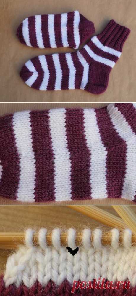 для тех, кто вяжет - Краткая инструкция по вязанию простых носков