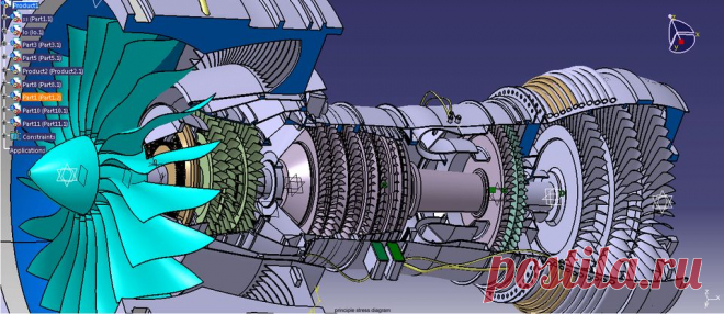 pratt and Whitney turbofan engine(pure power 1000G) - Autodesk Inventor, CATIA, STL, Other - 3D CAD model - GrabCAD