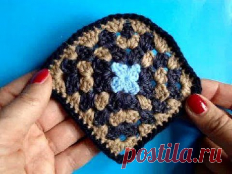 Начинаем вязать – Видео уроки вязания » Начинаем вязать крючком – Видео урок вязания №226 – “Квадратный мотив со скруглением”