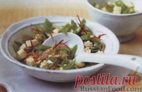 Рецепт: Спаржевая фасоль с сырным соусом на RussianFood.com