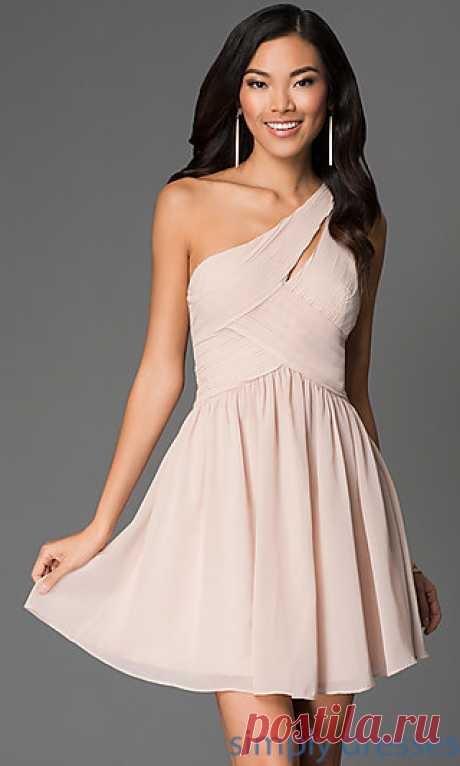 One Shoulder Junior Prom Dresses, Party Dresses - Simply Dresses