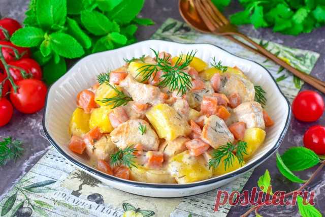 Картофель с индейкой рецепт с фото пошагово и видео - 1000.menu