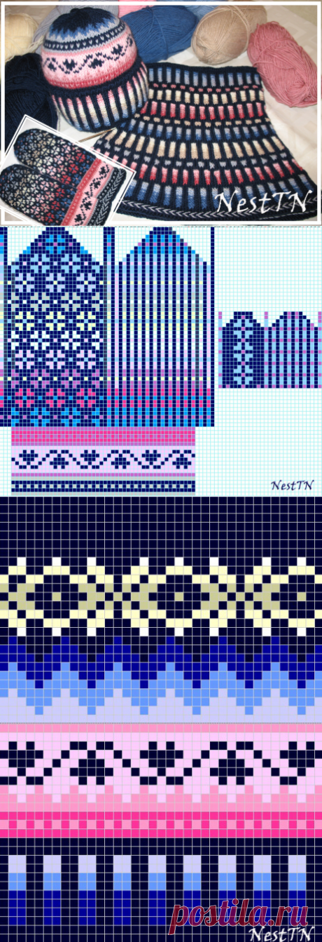 Шапка, снуд и варежки