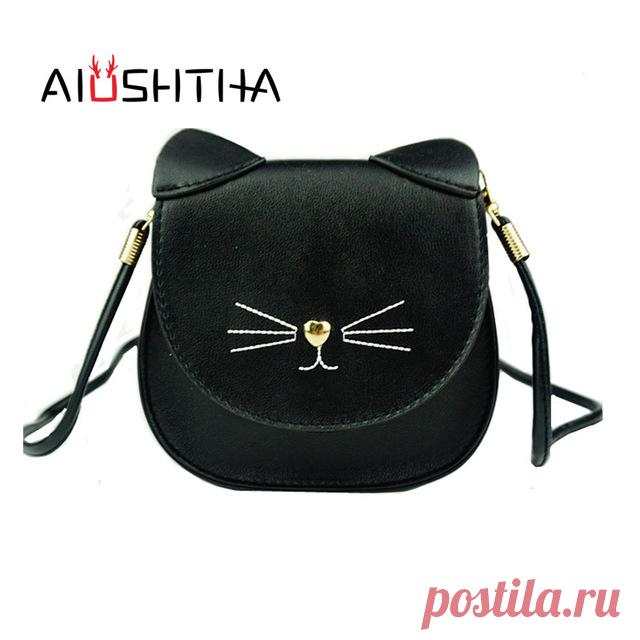 Детские сумки для девочек с рисунком кота Креста тела сумка известного бренда дети Kawaii милые женщины новый год Новогодний подарок купить на AliExpress