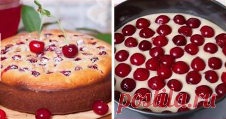 Вишневый пирог на кефире Простой и вкусный пирог с вишней на кефире