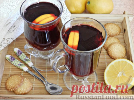 Рецепт: Напиток из каркаде, с имбирем и лимоном на RussianFood.com