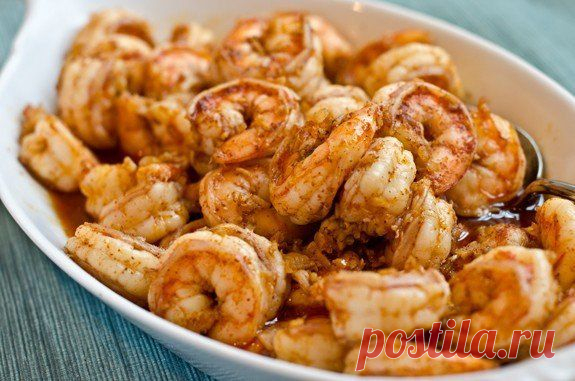 Креветки в маринаде из чеснока, имбиря и чили | Вкуснолог...