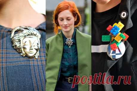 Как носить броши: 25 стильных и современных образов | Goodhouse.ru