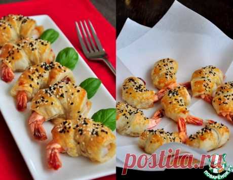 Мини-круассаны с креветками и пармской ветчиной – кулинарный рецепт