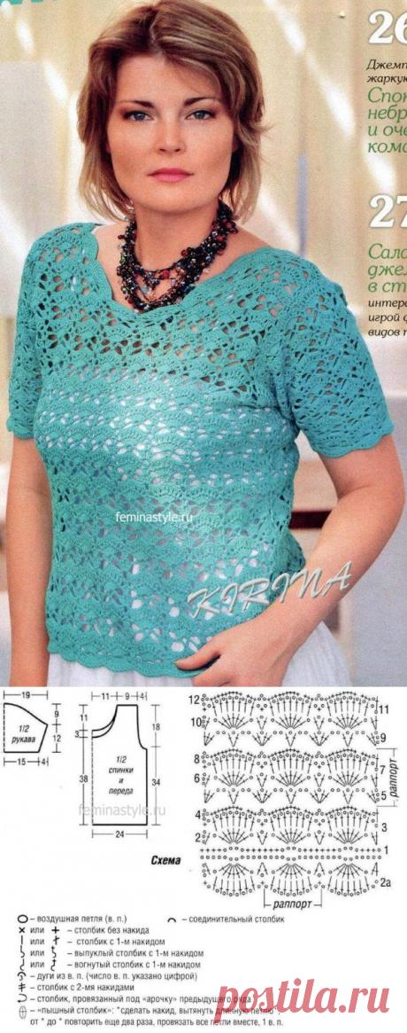Летняя кофточка связанная крючком / Рукоделие / Домоводство / Женские секреты / Женский стиль