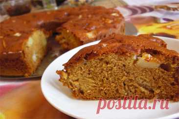 Постная коврижка с яблоками — Сад Заготовка