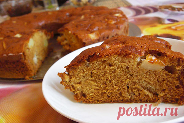 Постная коврижка с яблоками — Сад Заготовка