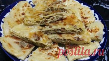 Такие лепешки улетают со стола в один миг! Так легко ещё никто не готовил! Катлама с мясом.