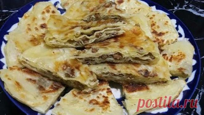 Такие лепешки улетают со стола в один миг! Так легко ещё никто не готовил! Катлама с мясом.