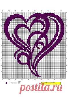cross stitch chart | Heart Cross Stitch | Cross Stitch Charts, Cross Stitches and Charts