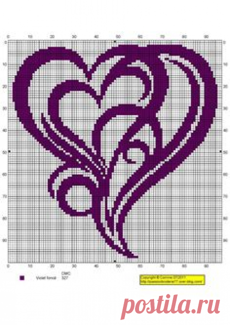 cross stitch chart | Heart Cross Stitch | Cross Stitch Charts, Cross Stitches and Charts