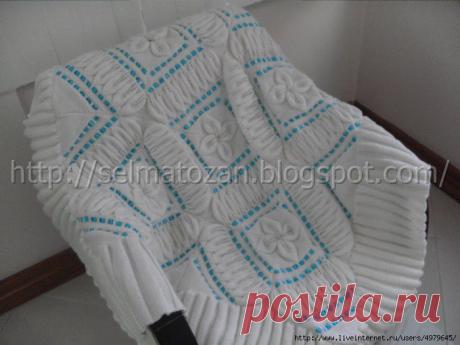 ПЛЕД ИЛИ ДЕТСКОЕ ОДЕЯЛО СПИЦАМИ.